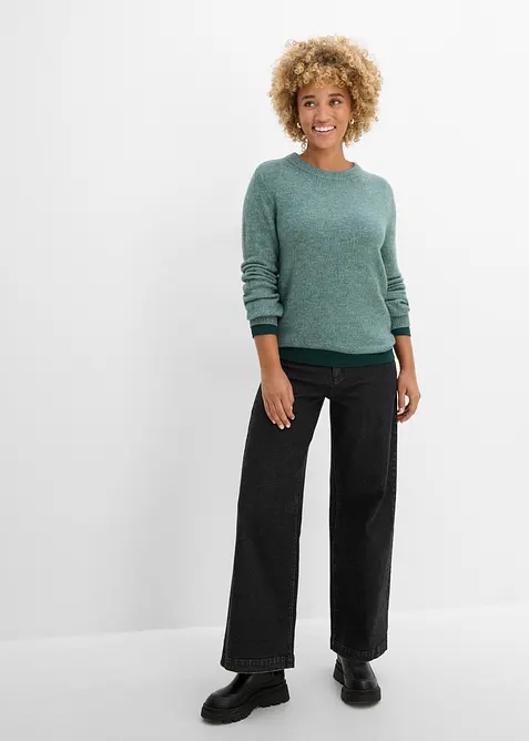 Pullover mit Ballon&auml;rmeln, bonprix