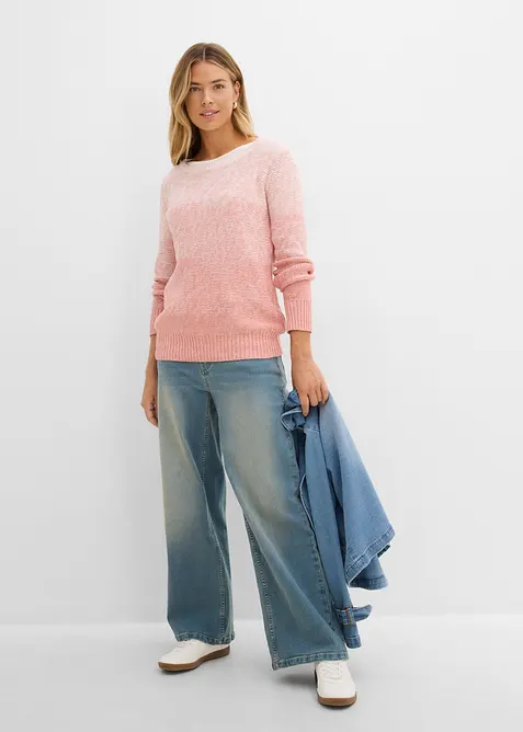 Pull en grosse maille avec d&eacute;grad&eacute; de couleur, bonprix
