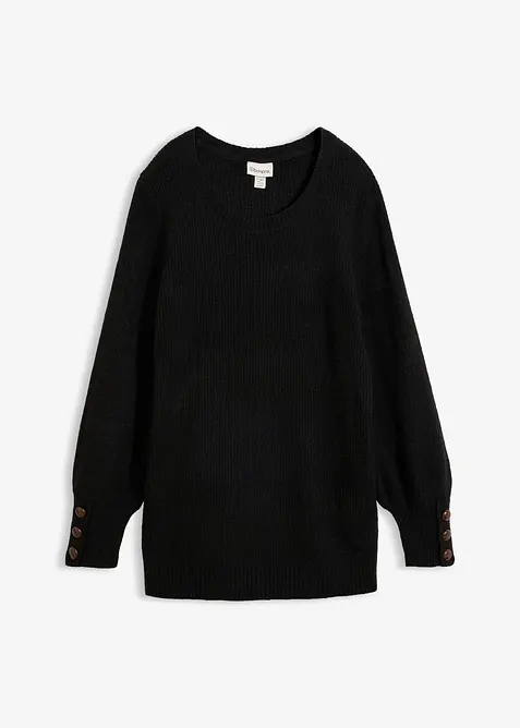 Longpullover mit Kn&ouml;pfen, bonprix