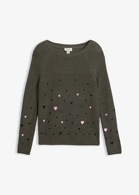 Pullover mit Stickerei, bonprix