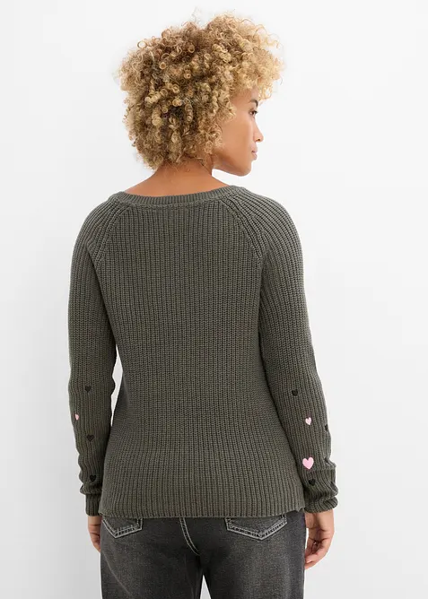 Pullover mit Stickerei, bonprix