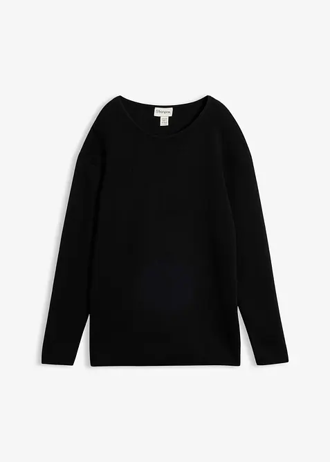 Milano Rib Pullover mit Rundhals, bonprix