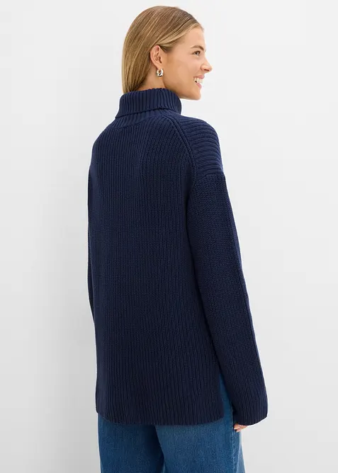 Rollkragenpullover aus reiner Bio-Baumwolle, bonprix