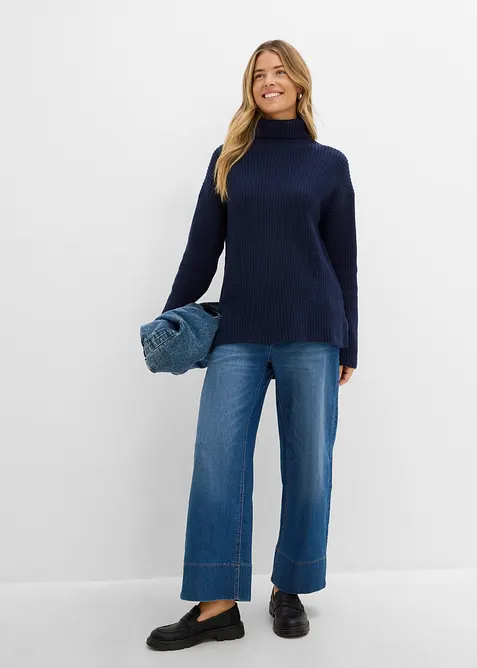 Rollkragenpullover aus reiner Bio-Baumwolle, bonprix