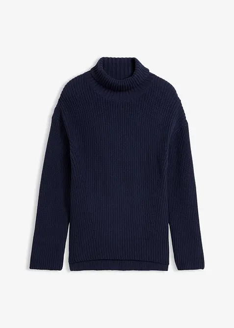 Rollkragenpullover aus reiner Bio-Baumwolle, bonprix