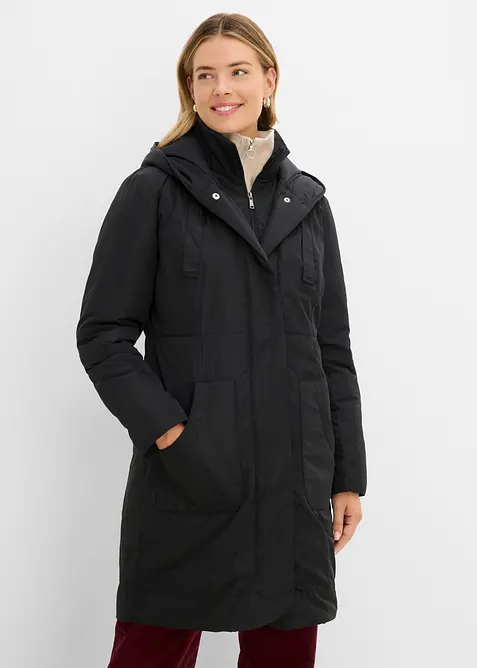 Manteau court l&eacute;g&egrave;rement rembourr&eacute; &agrave; capuche, bonprix