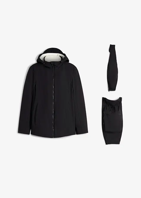 6-in-1 Umstands-Tragejacke mit herausnehmbarer Fleecejacke, bonprix