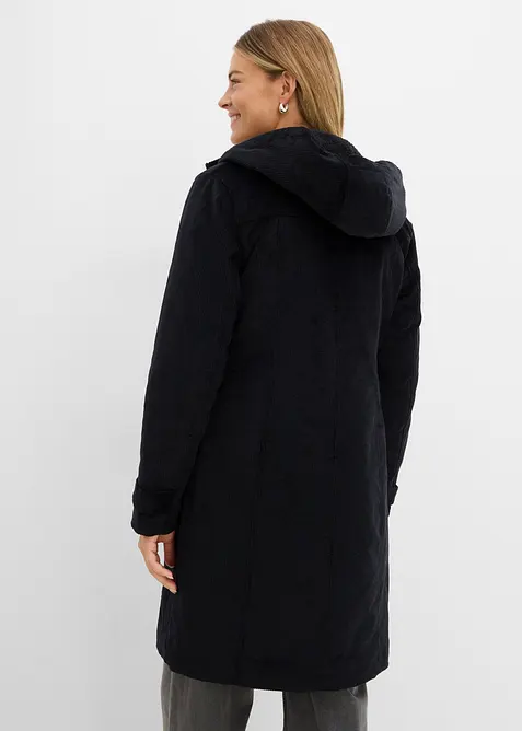 Gef&uuml;tterter Cord-Dufflecoat, bonprix