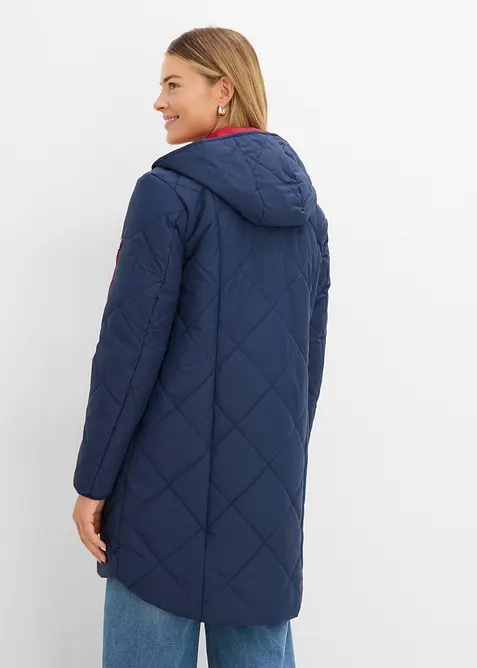 Steppmantel mit Kapuze zweifarbig, bonprix
