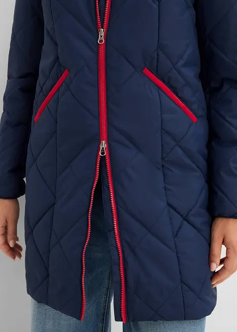Steppmantel mit Kapuze zweifarbig, bonprix