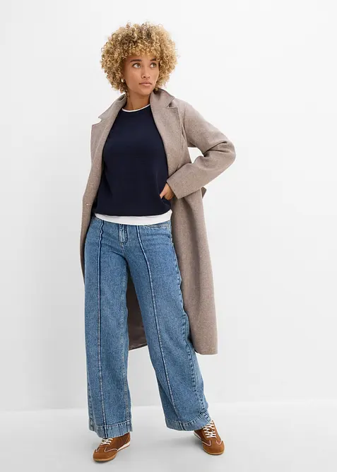 Strick-Pullover mit Rundhals-Ausschnitt, bonprix