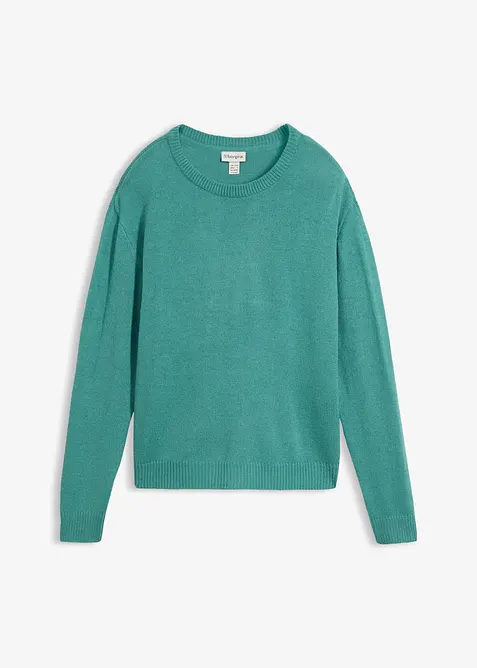 Pull col rond en maille, bonprix