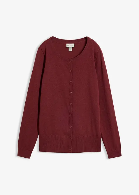 Basic Feinstrickjacke mit recycelter Baumwolle, bonprix