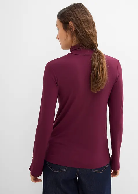 Rollkragenshirt mit dekorativen Kn&ouml;pfen, bonprix