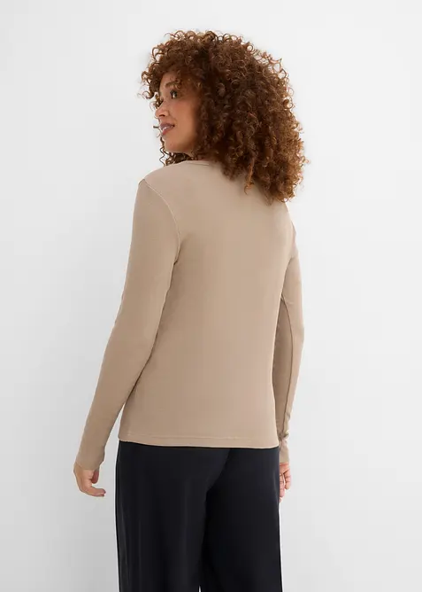Rippshirt aus reiner Bio-Baumwolle  (4er Pack), bonprix