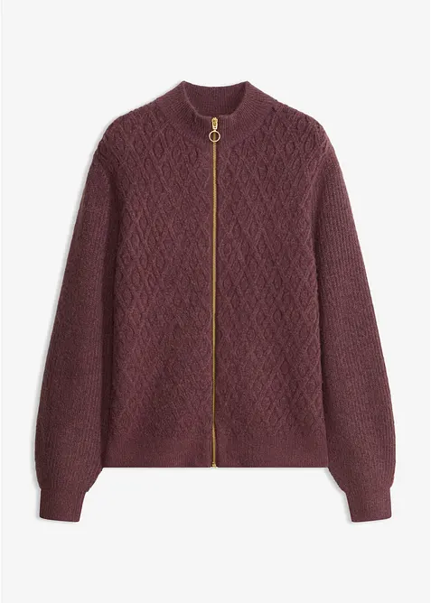 Strickjacke mit Zopfmuster, bonprix