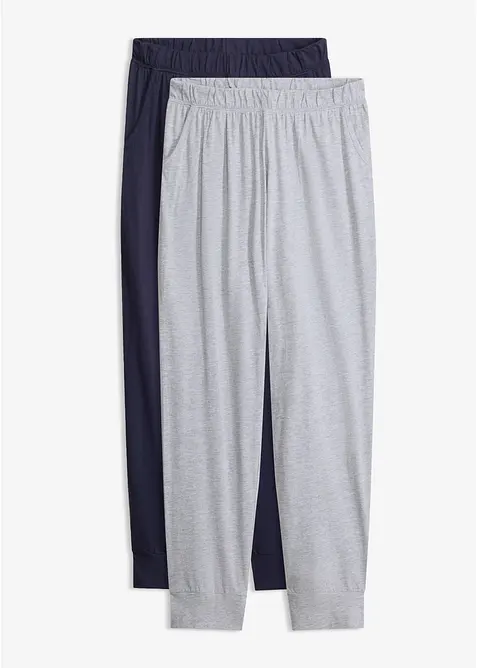 Lange Pyjamahose (2er Pack), bonprix