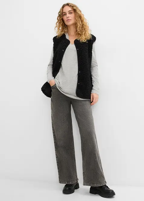 Long T-shirt manches longues &agrave; capuche, bonprix
