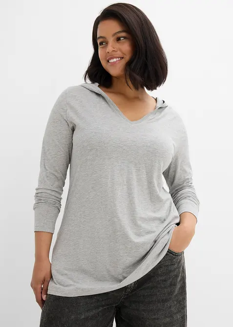Longshirt mit Kapuze, bonprix