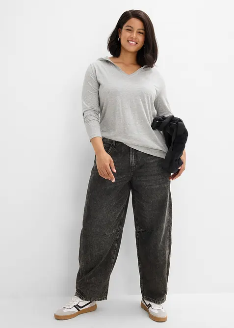 Longshirt mit Kapuze, bonprix