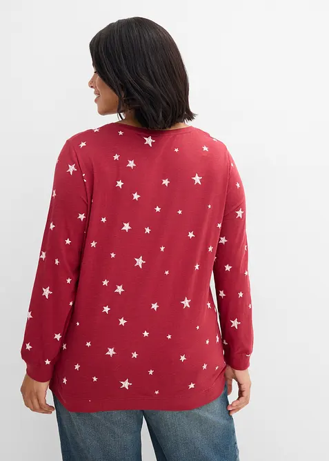 Bedrucktes Langarmshirt aus Baumwolle, bonprix