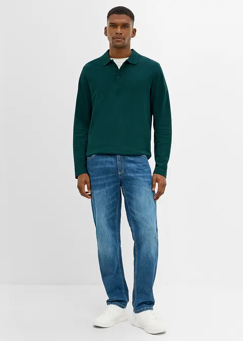 Piqu&eacute;-Poloshirt, Langarm, bonprix