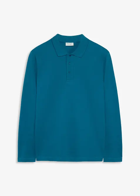 Polo en piqu&eacute;, manches longues, bonprix