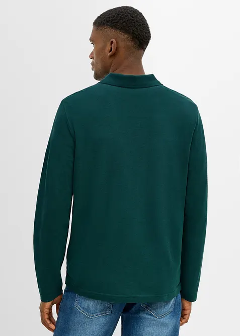 Piqu&eacute;-Poloshirt, Langarm, bonprix