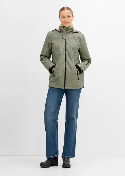 Kuschelige 3-in-1 Umstandsjacke und Tragejacke, bonprix