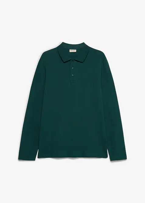 Polo en piqu&eacute;, manches longues, bonprix