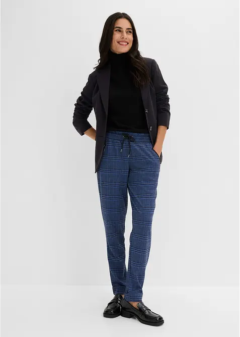 Pantalon jogger &agrave; carreaux Prince de Galles, bonprix