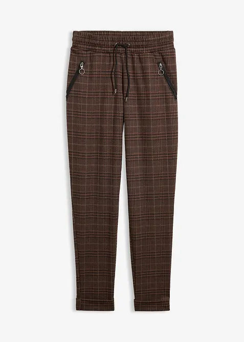 Pantalon jogger &agrave; carreaux Prince de Galles, bonprix