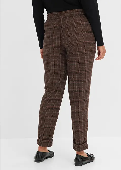 Pantalon jogger &agrave; carreaux Prince de Galles, bonprix