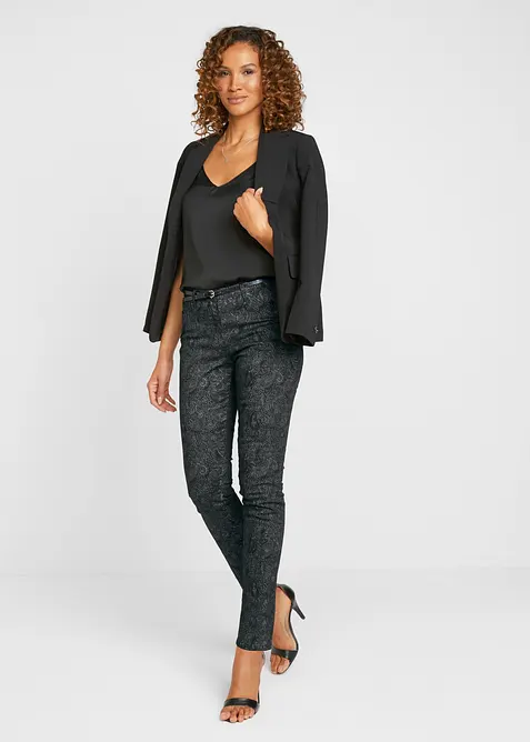 Twillhose mit edlem Druck, bonprix