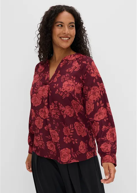 Tunique-blouse en cr&ecirc;pe l&eacute;ger, bonprix