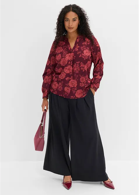Tunique-blouse en cr&ecirc;pe l&eacute;ger, bonprix