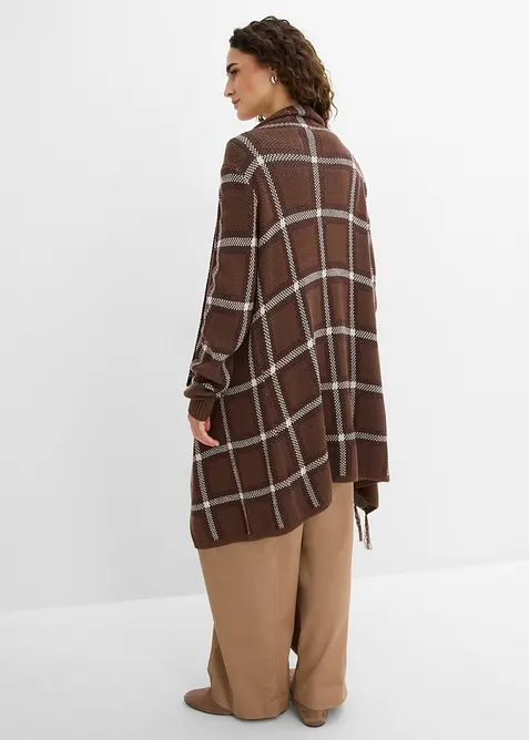 Longstrickjacke mit Fransen, bonprix