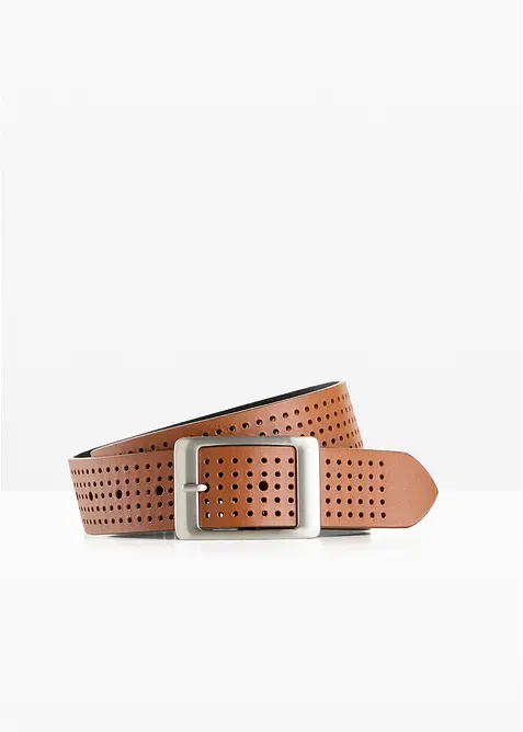 Ceinture en cuir &agrave; motif ajour&eacute;, bonprix