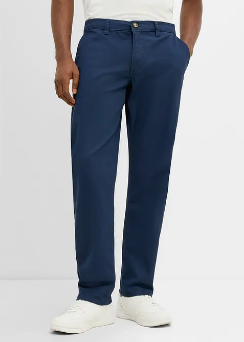 Relaxed Fit Stretch-Chinohose, Straight, bonprix