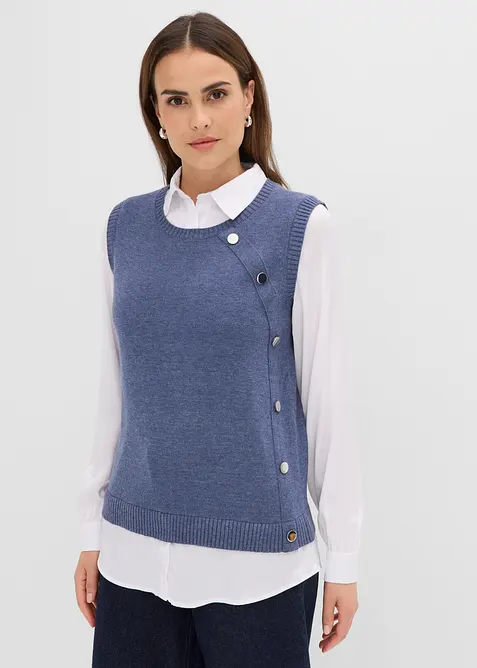Pullover mit Blusen-Einsatz, bonprix