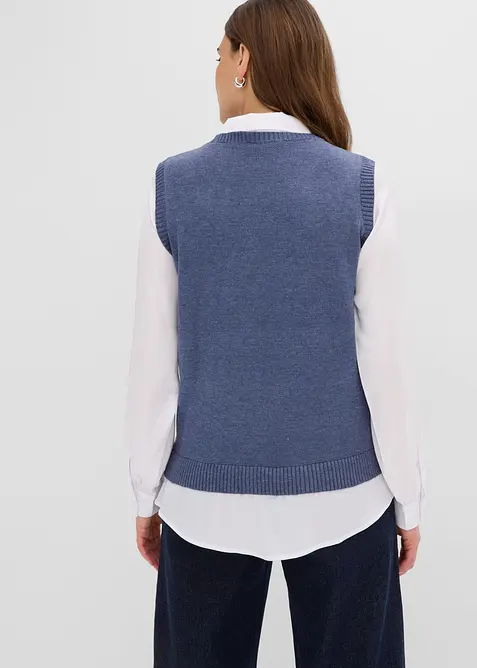 Pullover mit Blusen-Einsatz, bonprix
