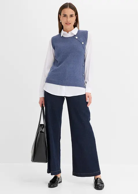 Pullover mit Blusen-Einsatz, bonprix