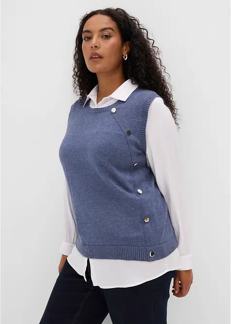 Pullover mit Blusen-Einsatz, bonprix