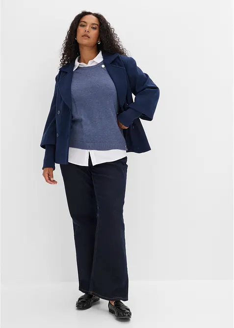 Pullover mit Blusen-Einsatz, bonprix