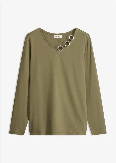 Langarmshirt mit &Ouml;sen, bonprix