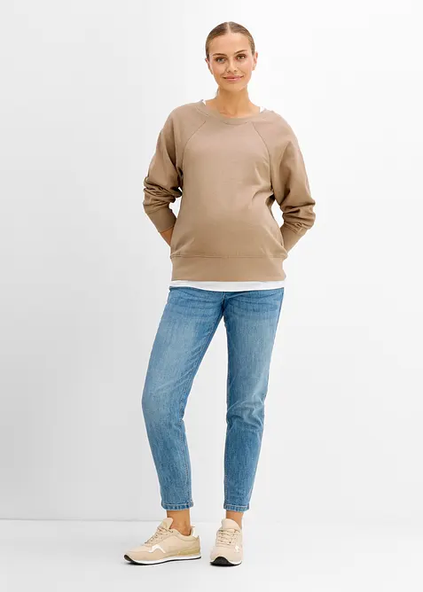 2-in-1 Umstands- und Still-Sweatshirt aus Bio-Baumwolle, bonprix