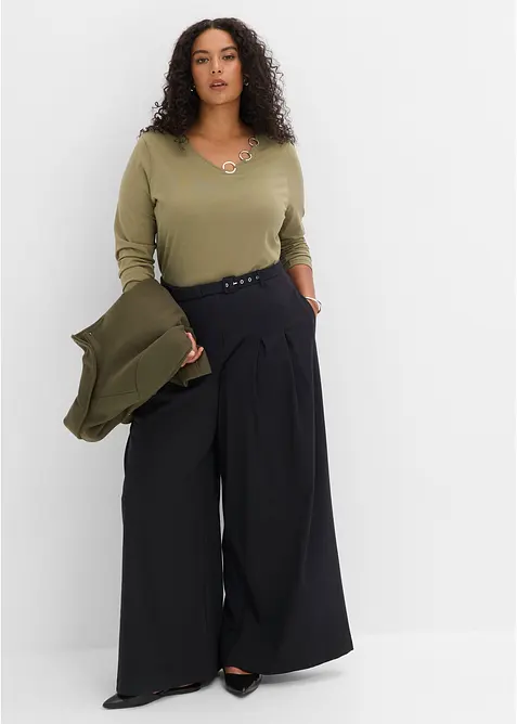 Langarmshirt mit &Ouml;sen, bonprix