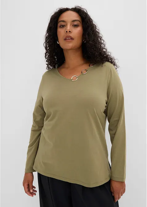 Langarmshirt mit &Ouml;sen, bonprix
