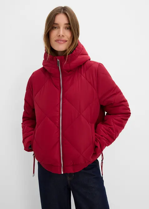 Veste matelass&eacute;e courte avec doublure contrastante, bonprix