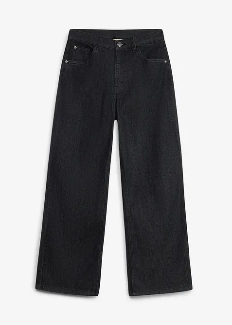 Wide-Leg-Jeans Mid Waist, bonprix